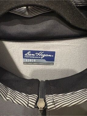 Hogan Men’s Lightweight Striped Zip Shirt Jacket in Black and Gray